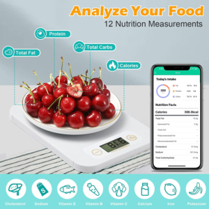 Smart Food Scale – Food Scales Digital Weight Grams and Oz with Nutritional Calculator, Marco Scale for Weight Loss, 0.1Oz-11Lb Kitchen Scales for Food Ounces, Calorie Scale for Diet, Keto, Diabetics