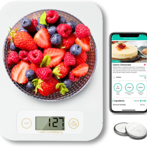 Smart Food Scale - Food Scales Digital Weight Grams and Oz with Nutritional Calculator, Marco Scale for Weight Loss, 0.1Oz-11Lb Kitchen Scales for Food Ounces, Calorie Scale for Diet, Keto, Diabetics